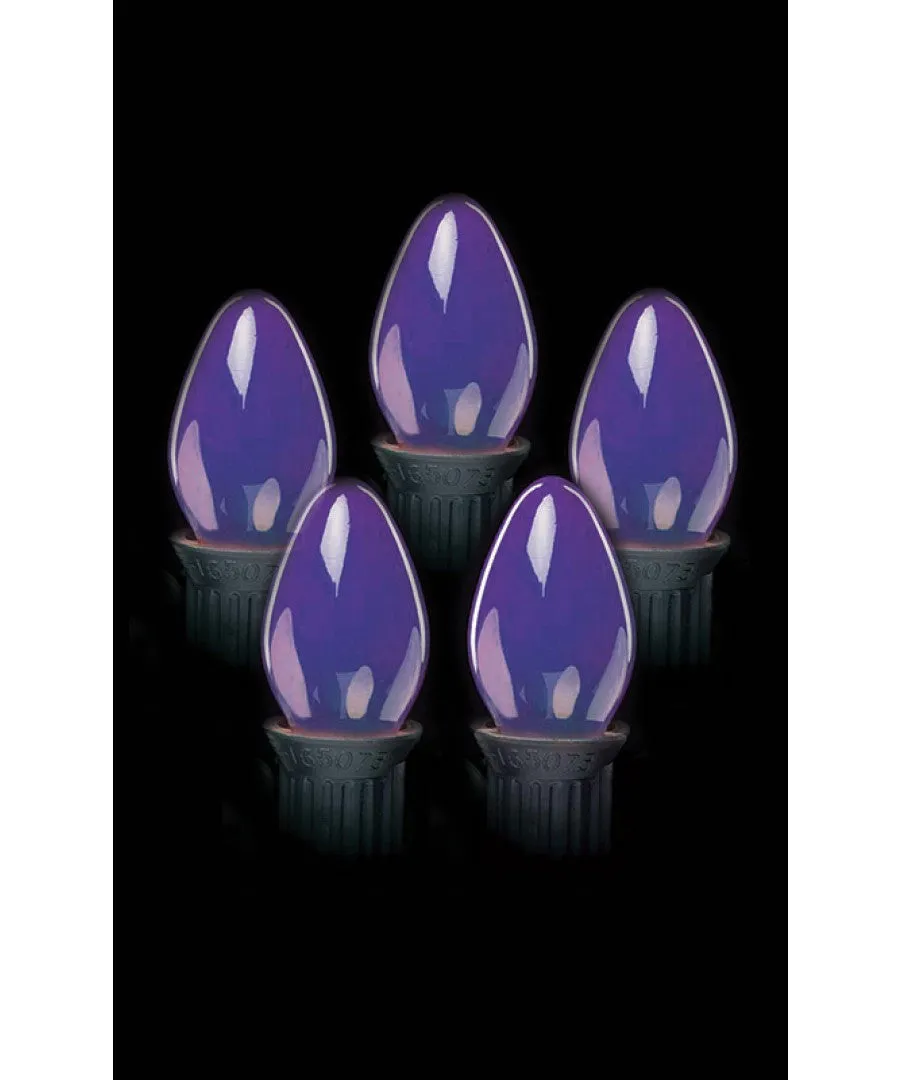 Incandescent C7 Opaque Bulbs (Case of 25) 6 Colors