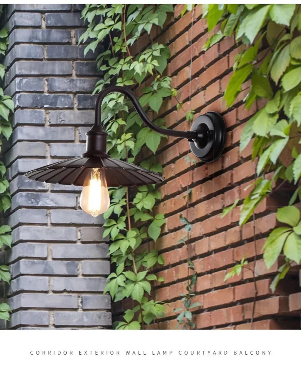 Industry LED Wall Lamp Retro American Style Iron E27 For Courtyard Balcony Staircase Corridor Bedroom Bar Illumination Fixtures