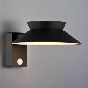 Justina Solar Outdoor LED Wall Light 5w in Black, Anthracite