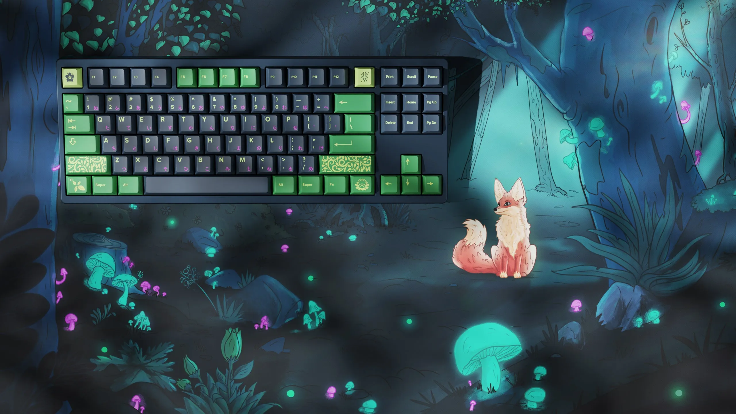 kfaPBT Forest Watcher Keycaps by KFA X Captain Sterling