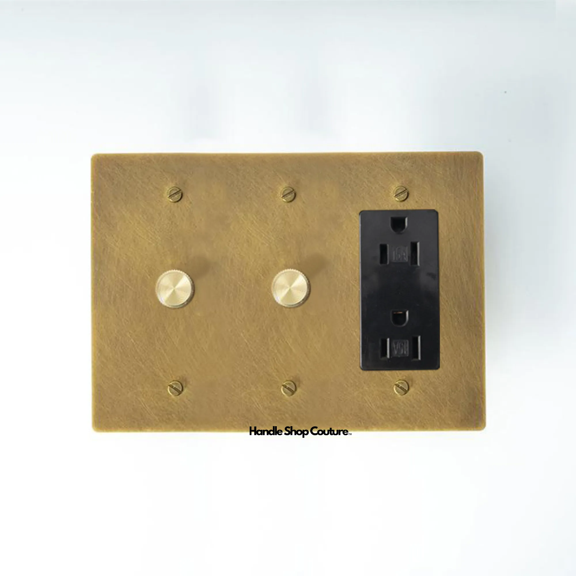 KLAS / Brass Mixed Dimmer Switch (3-Gang)