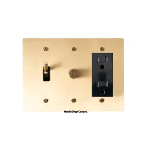 KLAS / Brass Mixed Dimmer Switch (3-Gang)