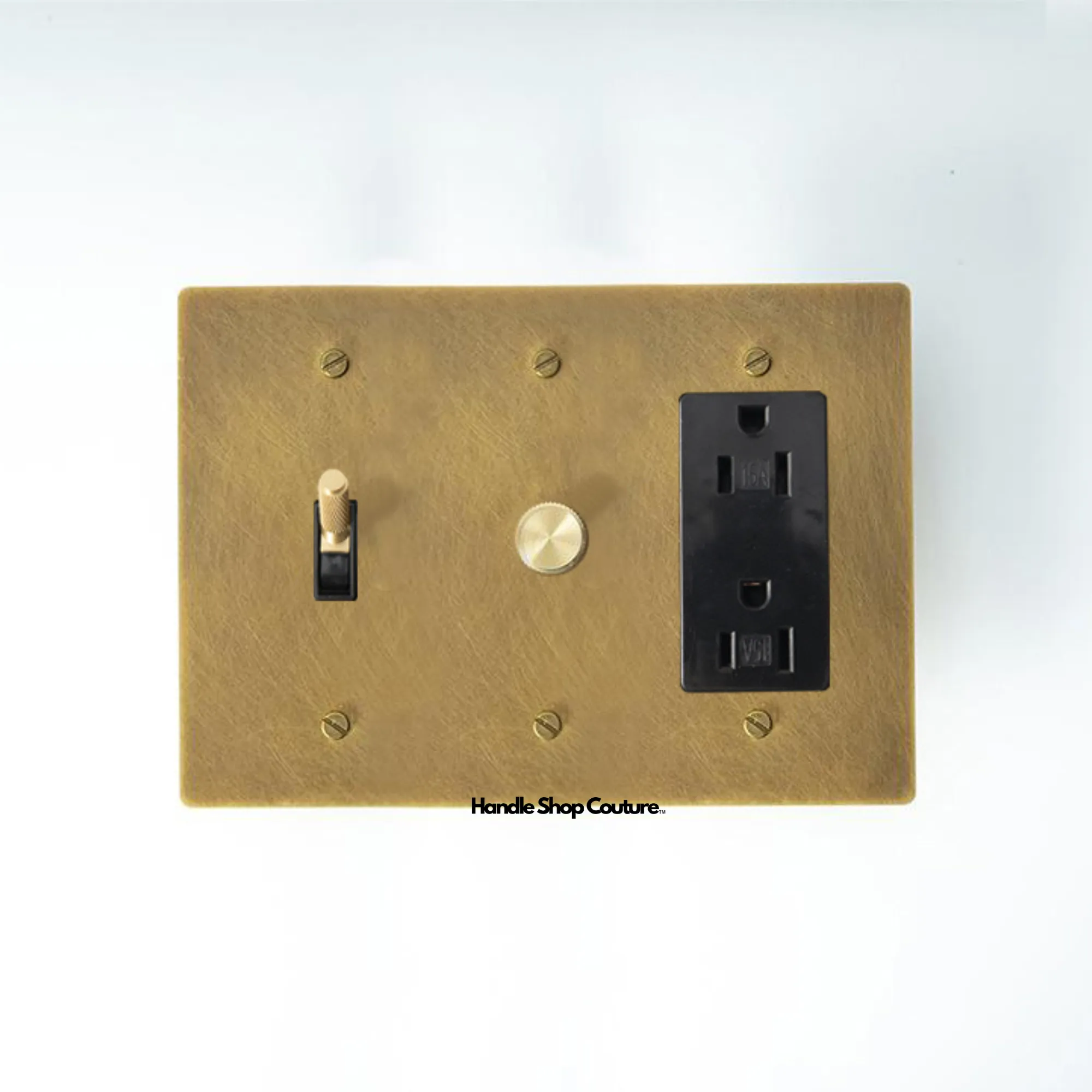 KLAS / Brass Mixed Dimmer Switch (3-Gang)