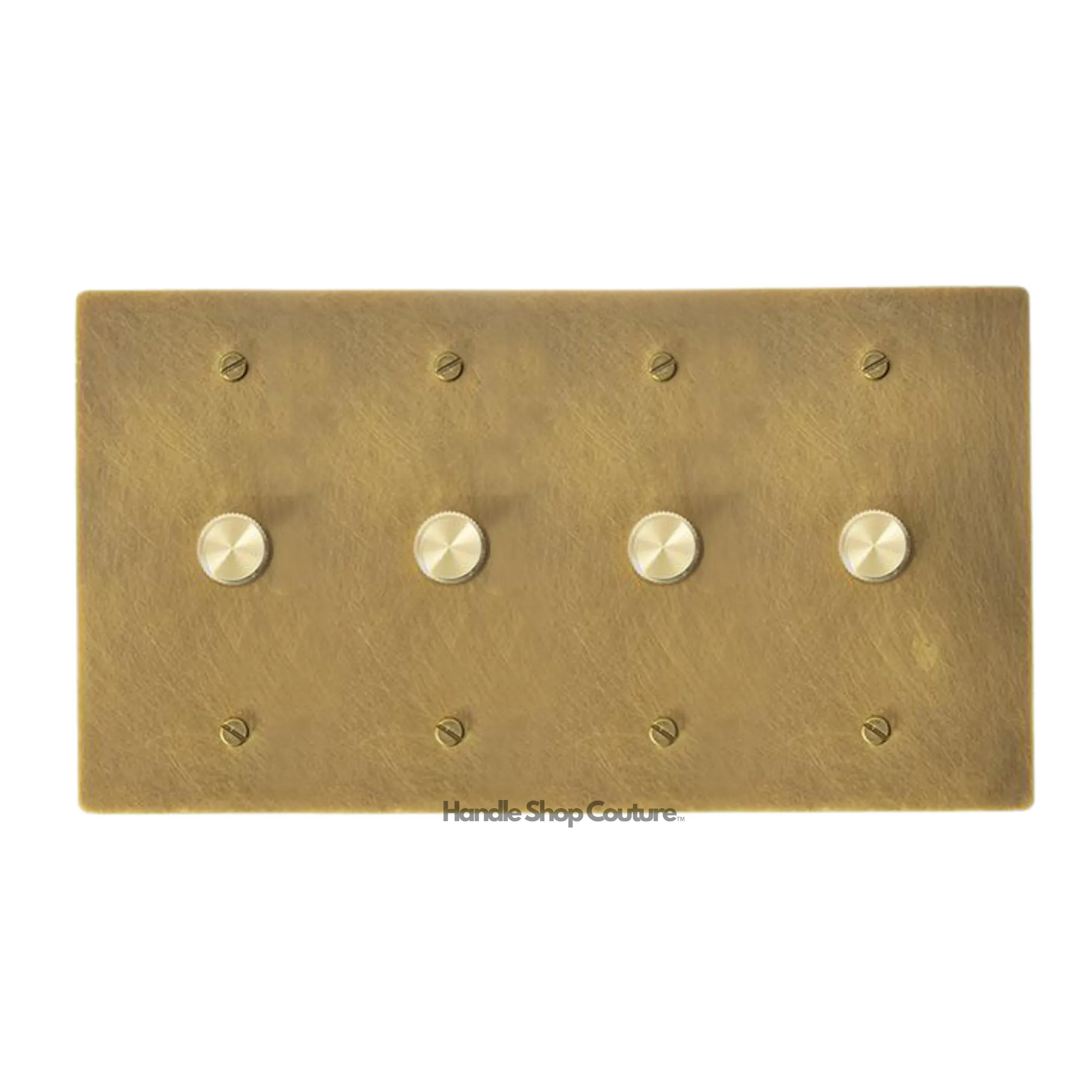 KLAS / Brass Rotary Dimmer Switch (4-Gang)