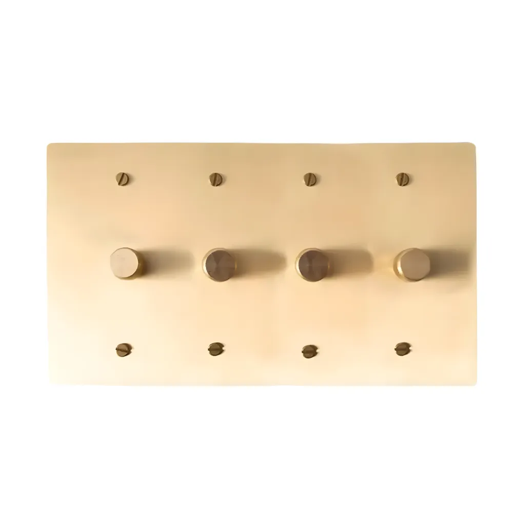 KLAS / Brass Rotary Dimmer Switch (4-Gang)