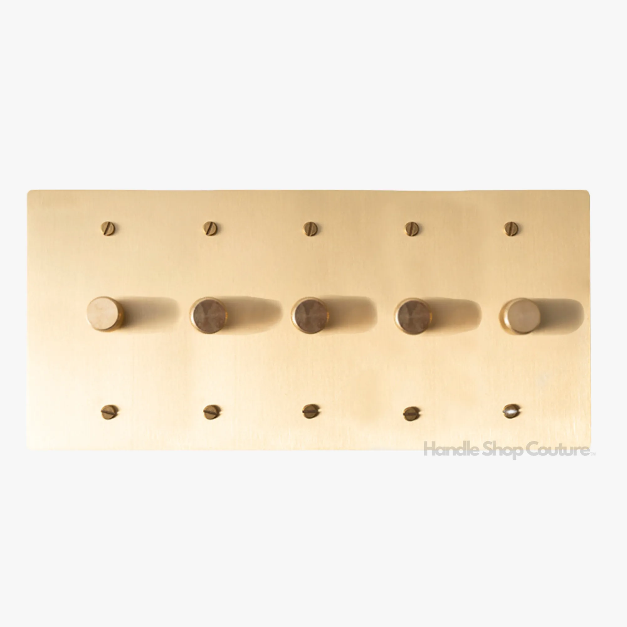 KLAS / Brass Rotary Dimmer Switch (5-Gang)
