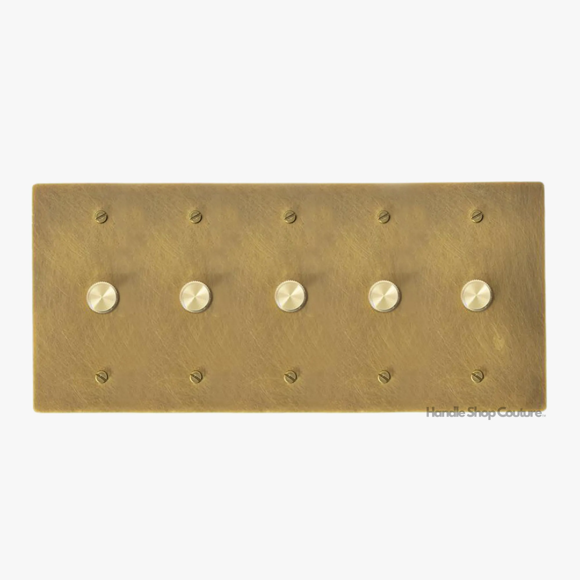 KLAS / Brass Rotary Dimmer Switch (5-Gang)