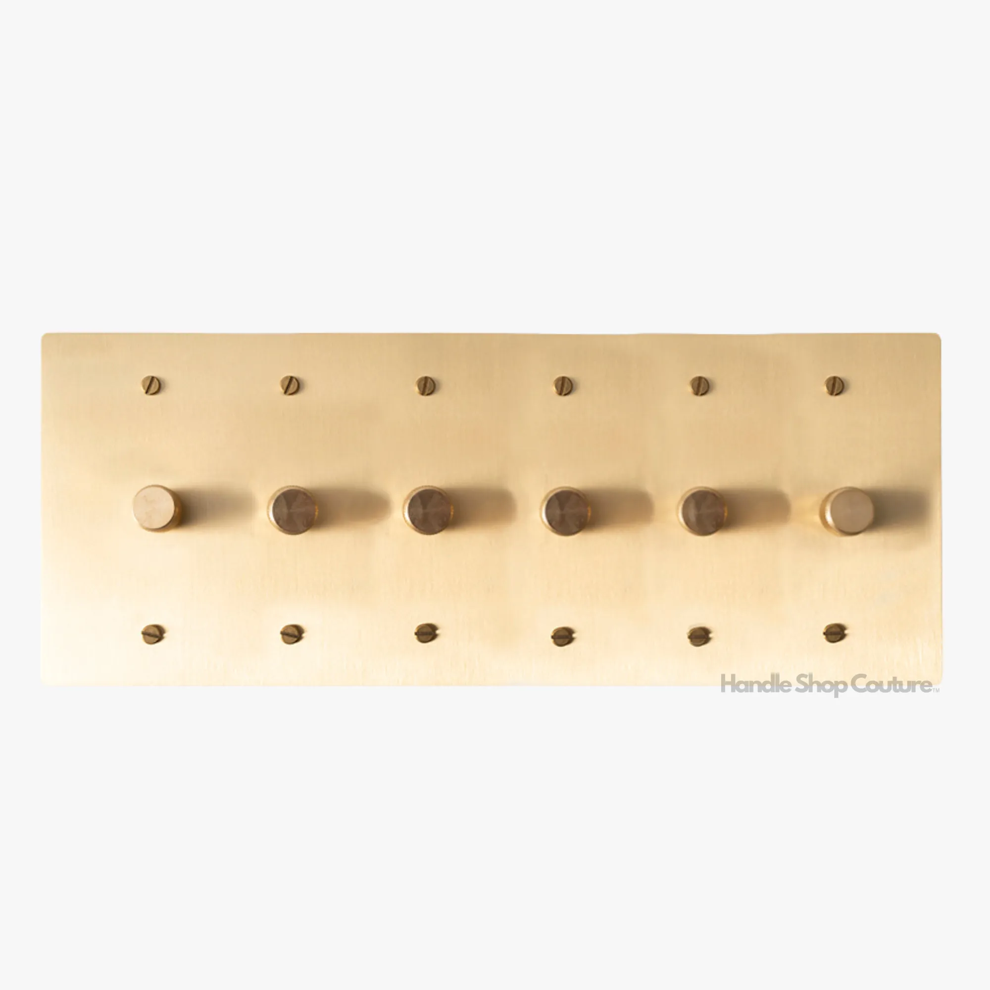 KLAS / Brass Rotary Dimmer Switch (6-Gang)