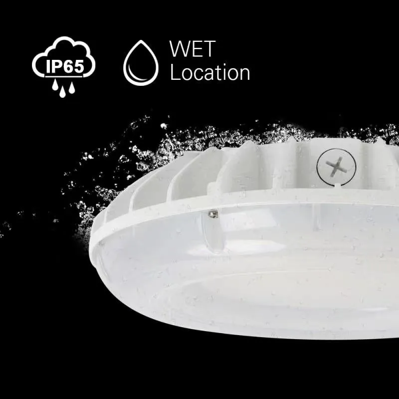 Konlite LED Canopy CP0203 Series - 45W - 5,000 Lumens - 4000K - White - Dimmable - 120-277V - 100W Equal