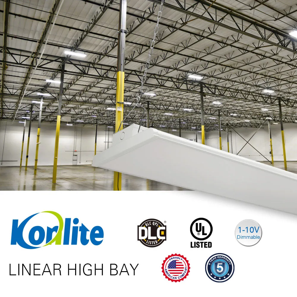 Konlite Linear LED High Bay Light - 225W - 1X4FT- 120-277V - 31500 Lumens - 5000K - 600W Equal