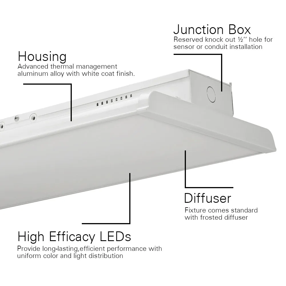 Konlite Linear LED High Bay Light - 225W - 1X4FT- 120-277V - 31500 Lumens - 5000K - 600W Equal