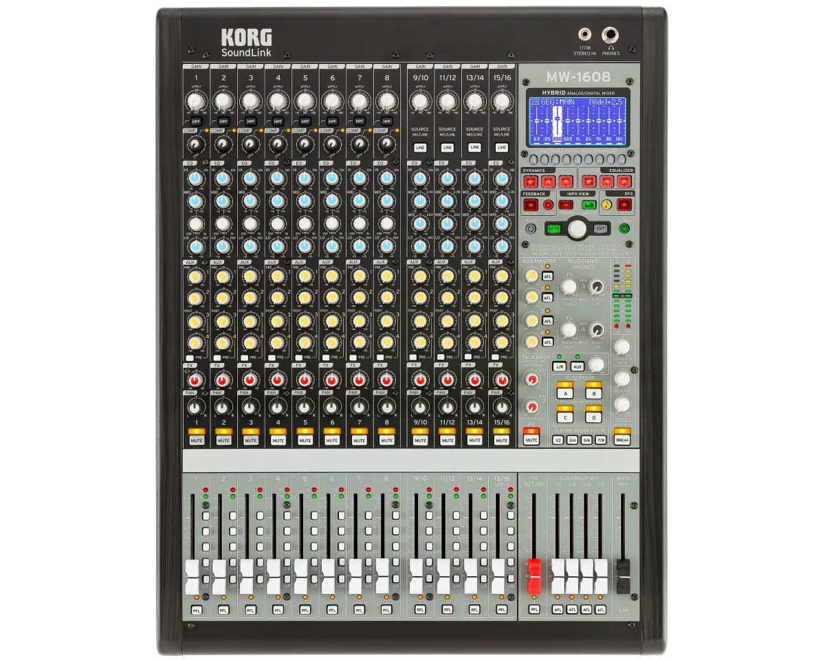 Korg MW-1608 BK Hybrid Analog/Digital Audio Mixer