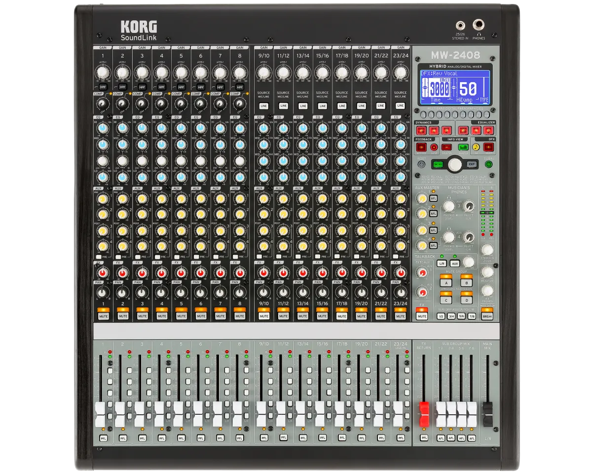 Korg MW-2408 BK Hybrid Analog/Digital Audio Mixer