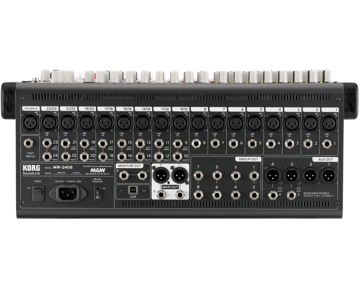 Korg MW-2408 BK Hybrid Analog/Digital Audio Mixer