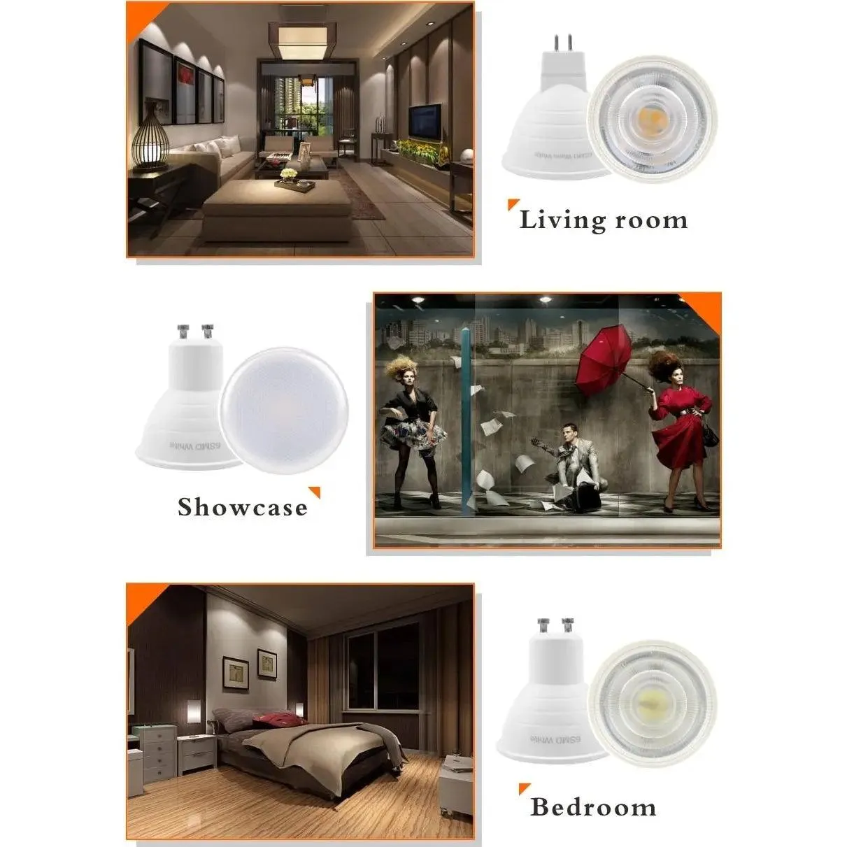 LATTUSO- 10Pcs/Lot GU10 MR16 Led Bulb| E27 E14 Cold/Warm light optional