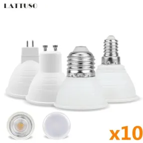 LATTUSO- 10Pcs/Lot GU10 MR16 Led Bulb| E27 E14 Cold/Warm light optional