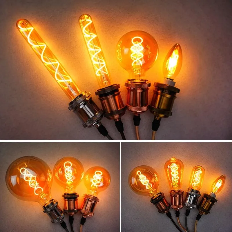 LATTUSO- LED- Filament Bulb Spiral Light/ 4W 2200K /C35 T45 optional