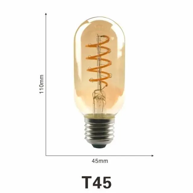 LATTUSO- LED- Filament Bulb Spiral Light/ 4W 2200K /C35 T45 optional