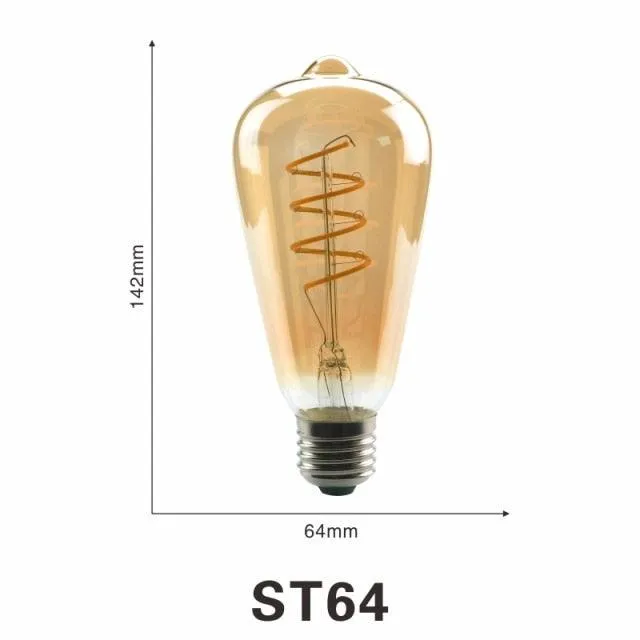 LATTUSO- LED- Filament Bulb Spiral Light/ 4W 2200K /C35 T45 optional