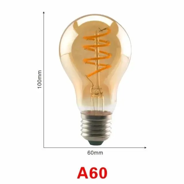 LATTUSO- LED- Filament Bulb Spiral Light/ 4W 2200K /C35 T45 optional