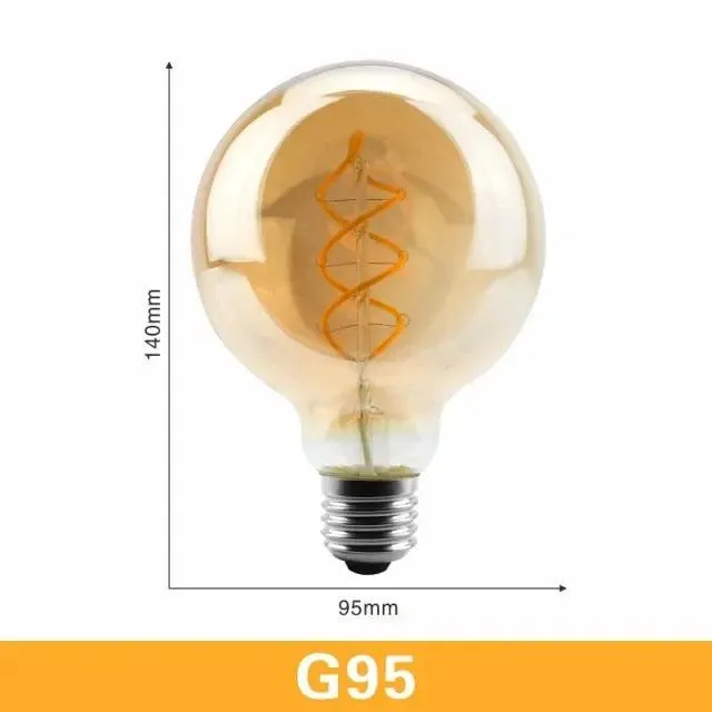 LATTUSO- LED- Filament Bulb Spiral Light/ 4W 2200K /C35 T45 optional