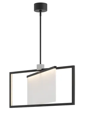 LED Chandelier from the Folio Collection in Black Finish by Hinkley