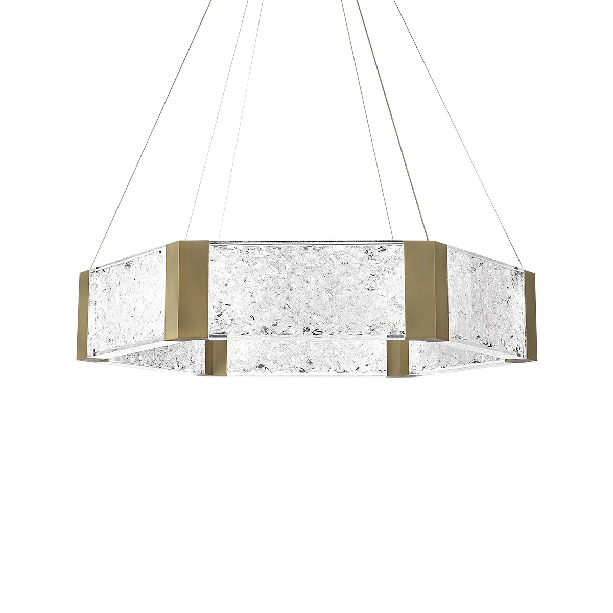 LED Chandelier from the Forever Collection in Aged Brass Finish by Modern Forms