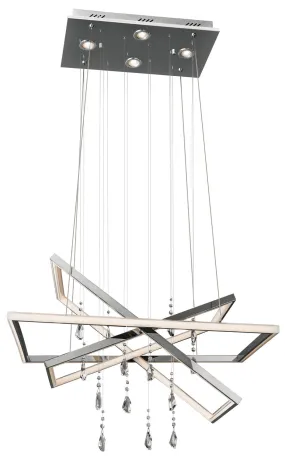 LED Chandelier from the Maze Collection in Chrome Finish by Kichler