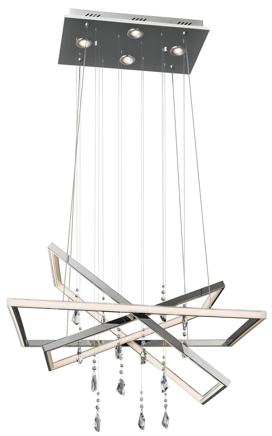 LED Chandelier from the Maze Collection in Chrome Finish by Kichler
