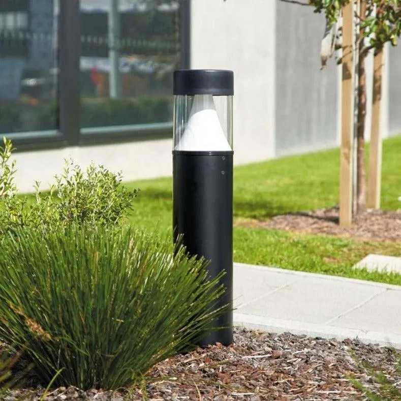 LED Eclipse Bollard Light with Motion Sensor 22w in Silver Superlux Lighting - DUBMS80-SI