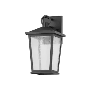 LED Exterior Wall Sconce from the Soren Collection in Textured Black Finish by Troy Lighting