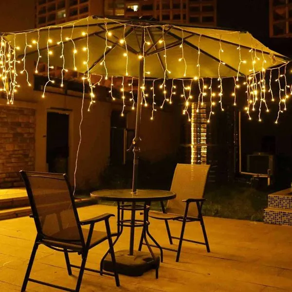 LED Fairy Christmas Curtain Icicle Lights