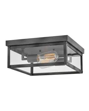 LED Flush Mount from the Beckham Collection in Aged Zinc Finish by Hinkley