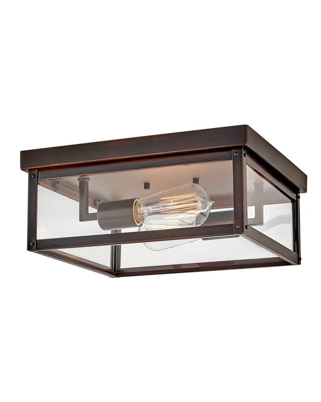 LED Flush Mount from the Beckham Collection in Blackened Copper Finish by Hinkley