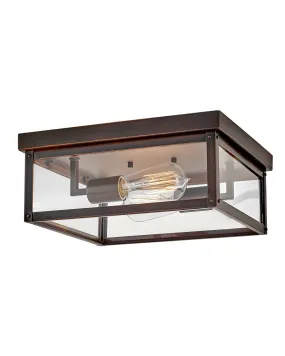 LED Flush Mount from the Beckham Collection in Blackened Copper Finish by Hinkley