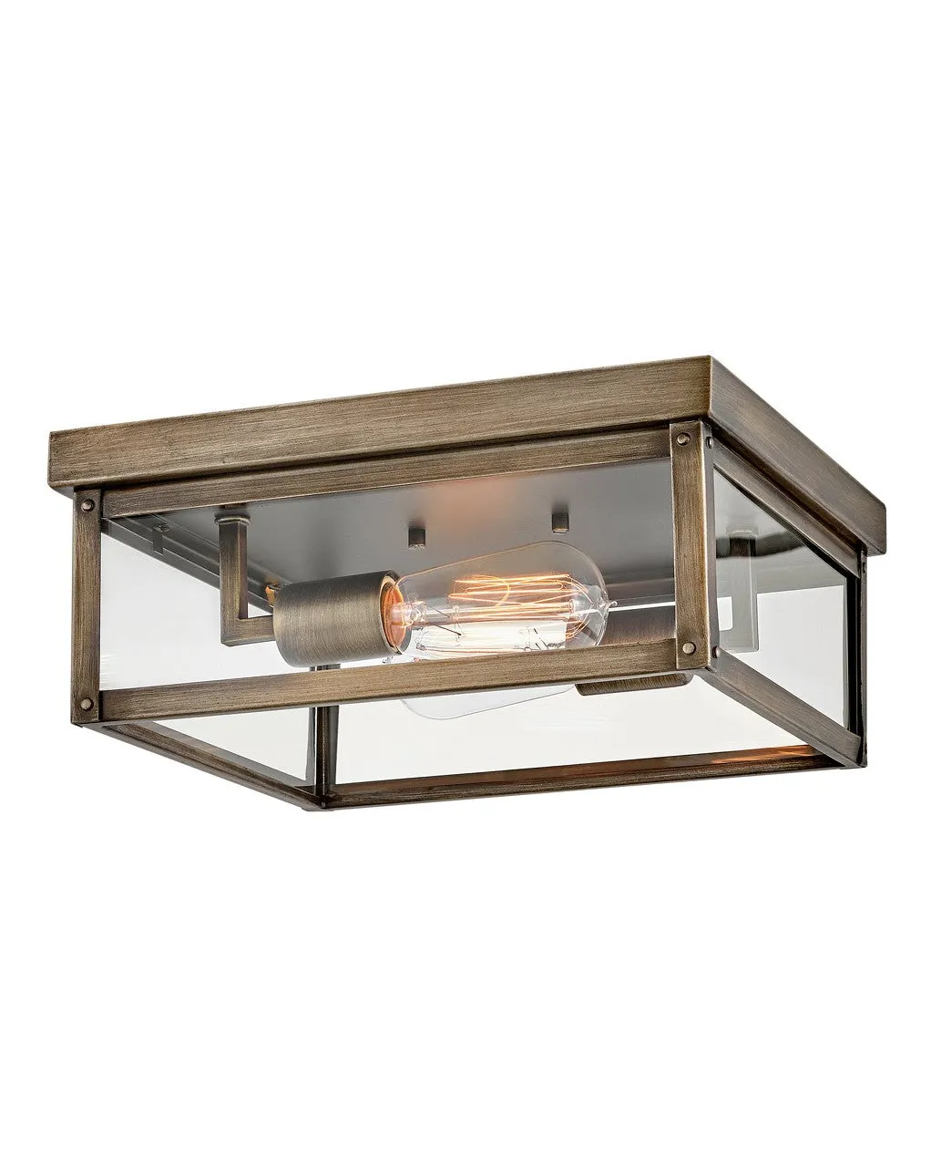 LED Flush Mount from the Beckham Collection in Burnished Bronze Finish by Hinkley