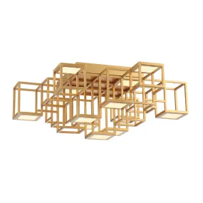 LED Flush Mount from the Ferro Collection in Gold Finish by Eurofase