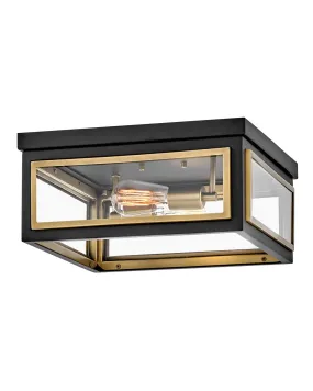 LED Flush Mount from the Shaw Collection in Black Finish by Hinkley