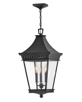 LED Hanging Lantern from the Chapel Hill Collection in Museum Black Finish by Hinkley