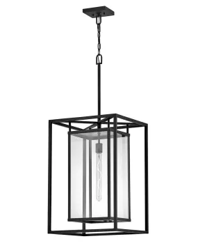 LED Hanging Lantern from the Max Collection in Black Finish by Hinkley