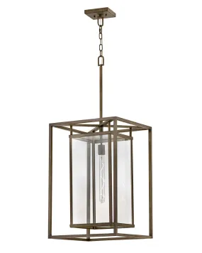 LED Hanging Lantern from the Max Collection in Burnished Bronze Finish by Hinkley