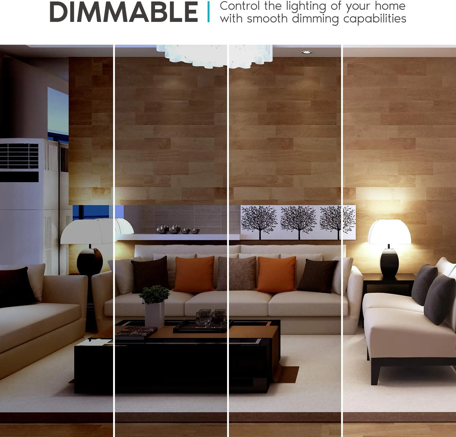 LED Light Bulbs 100 Watt Equivalent Dimmable, 4000K Cool White, 1600 Lumens, 24 Count