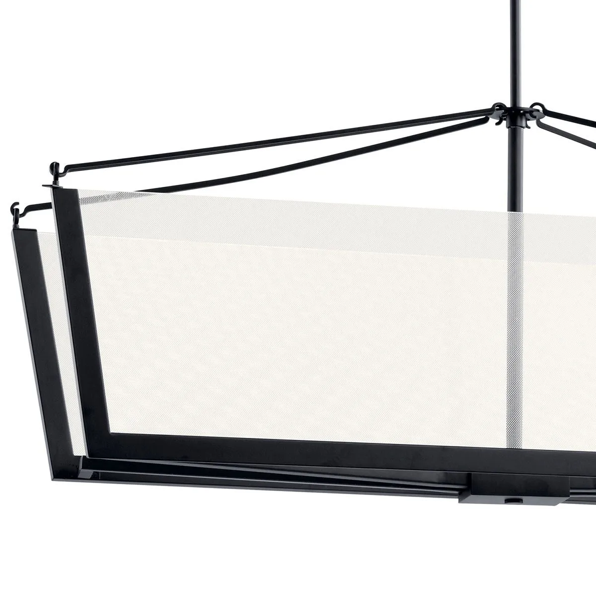 LED Linear Chandelier from the Calters Collection in Black Finish by Kichler