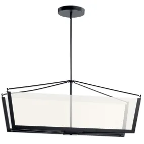 LED Linear Chandelier from the Calters Collection in Black Finish by Kichler