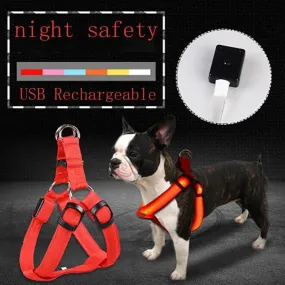LED Luminescent Dog Chest Strap