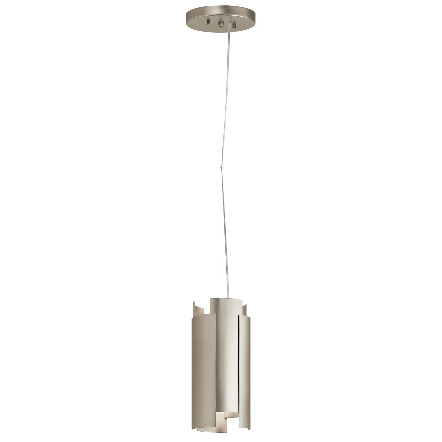LED Mini Pendant from the Moderne Collection in Satin Nickel Finish by Kichler