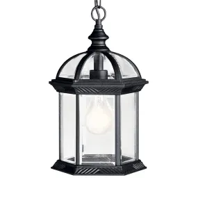 LED Outdoor Pendant from the Barrie Collection in Black Finish by Kichler