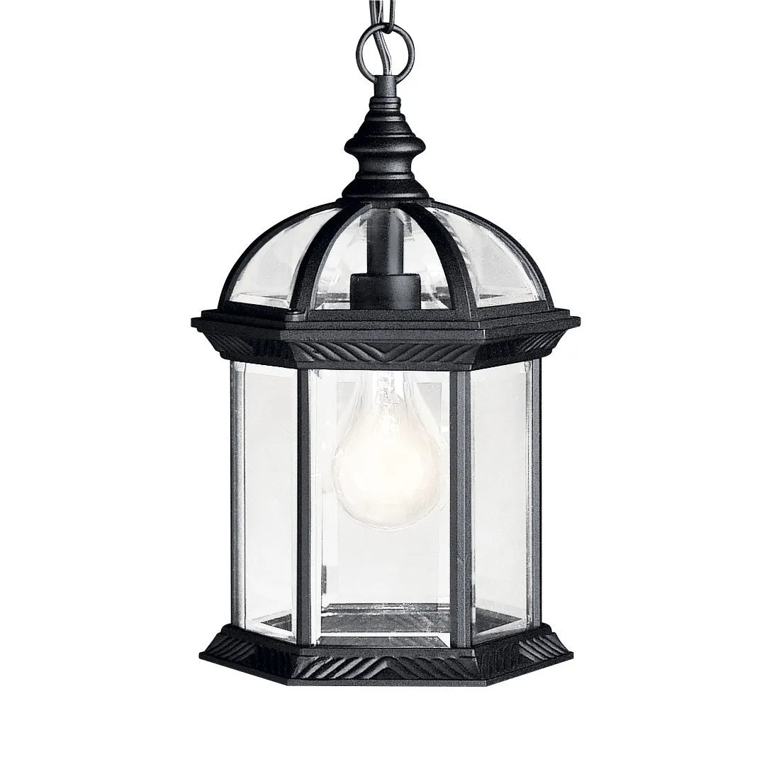 LED Outdoor Pendant from the Barrie Collection in Black Finish by Kichler