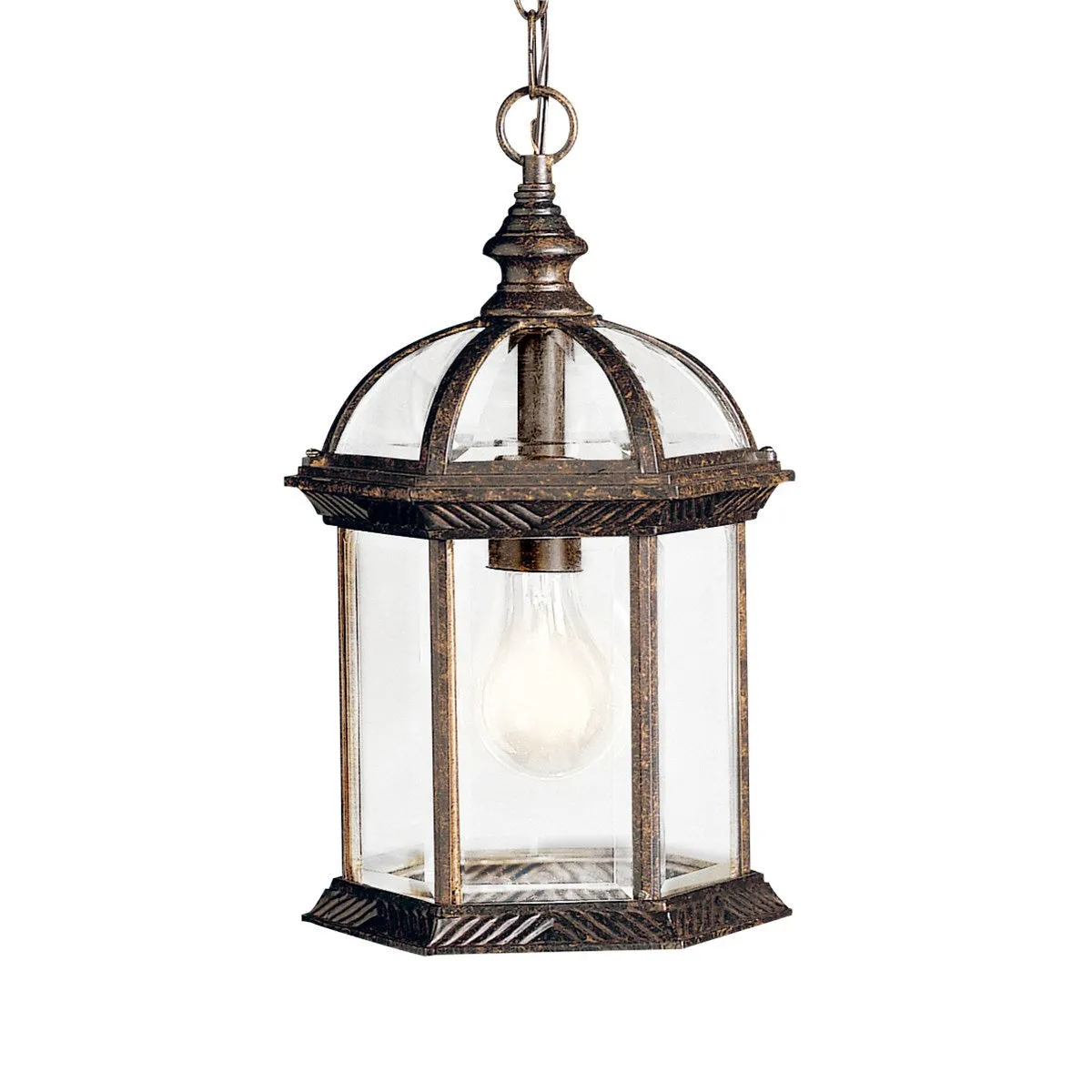 LED Outdoor Pendant from the Barrie Collection in Tannery Bronze Finish by Kichler