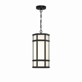 LED Outdoor Pendant from the Monte Collection in Satin Black Finish by Eurofase